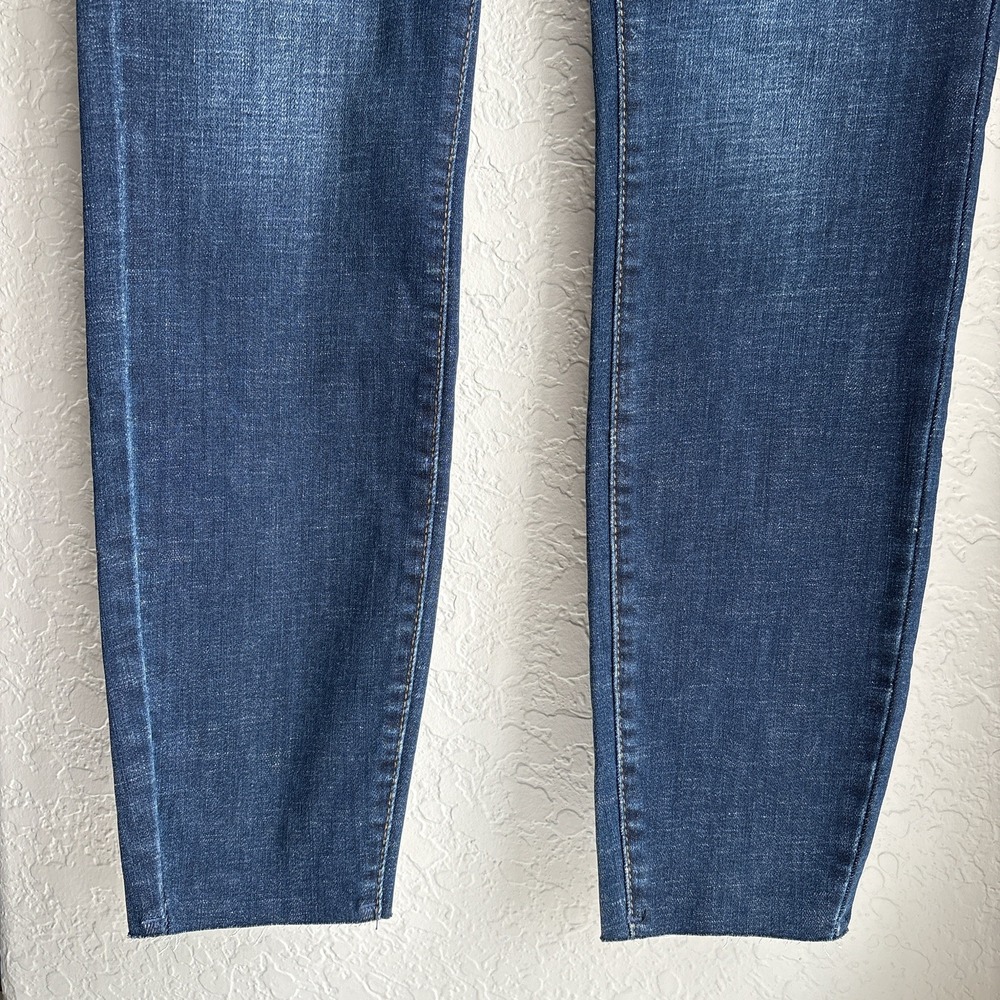 Judy Blue Womens Jeans 11/30 Dark Wash Blue High Rise Skinny Fit‎ Raw Hem NWT - Picture 7 of 15